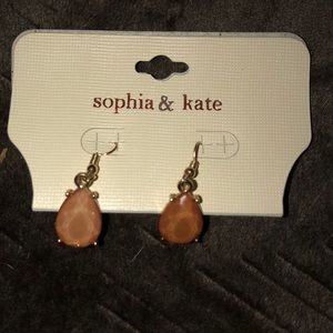 Pinkish gold dangle earrings